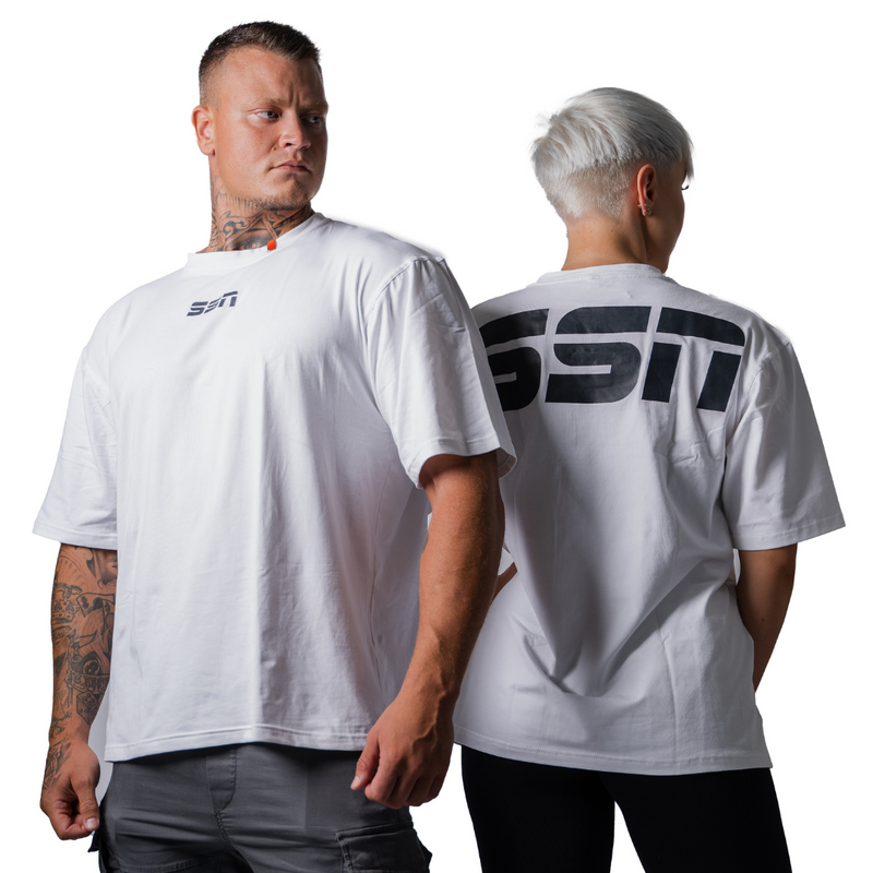 Oversize T White - Svensk Sport Nutrition