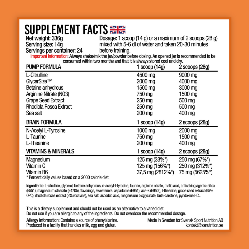 Xplode+, 336g - Svensk Sport Nutrition
